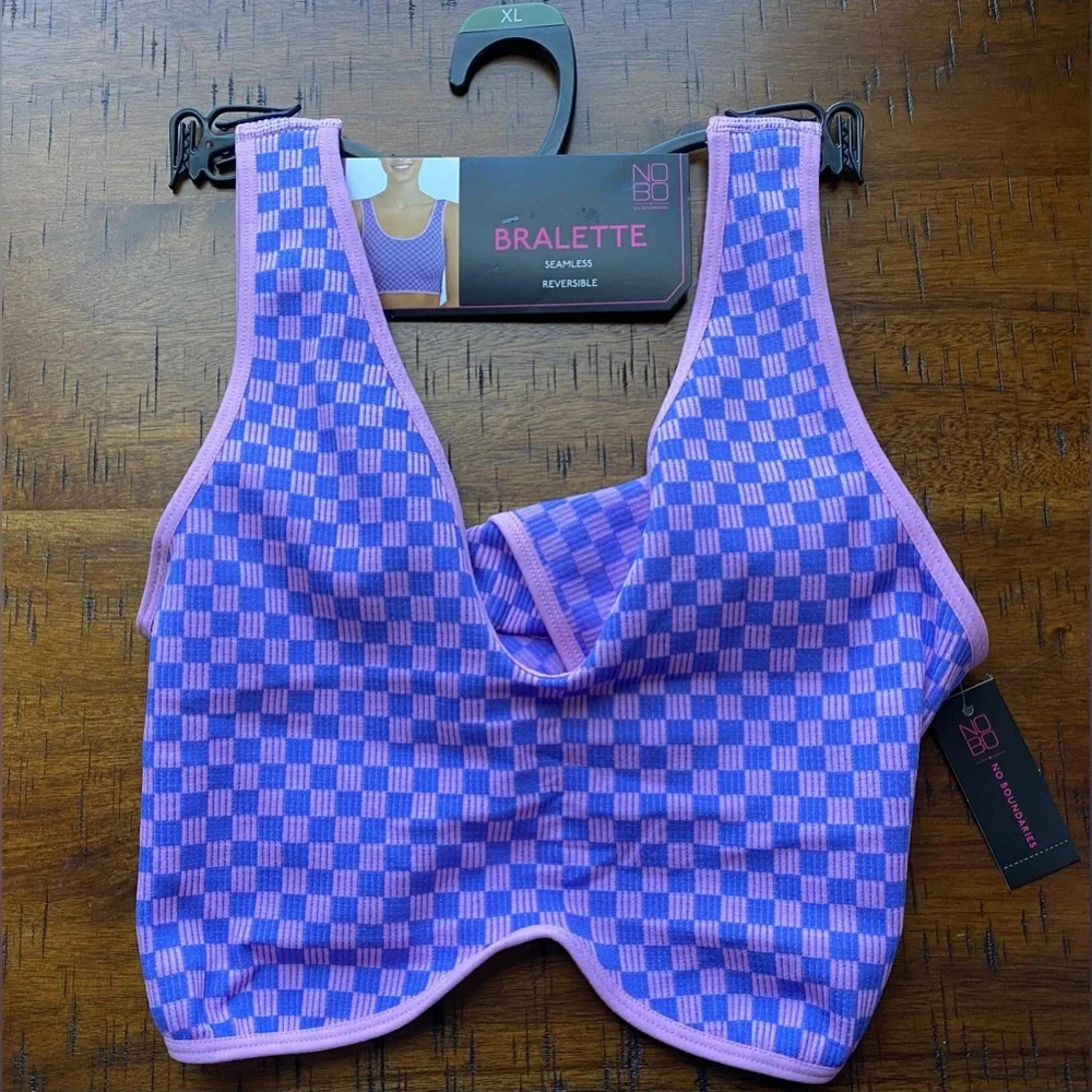 •NWT•No Boundaries Seamless Reversible Twist Bralette- XL